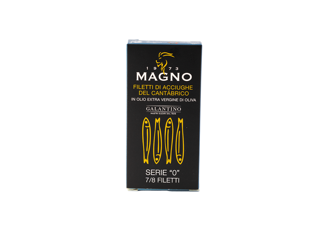 Filetti di Acciughe del Cantábrico ‘0’ in olio n. 7/8 acciughe.