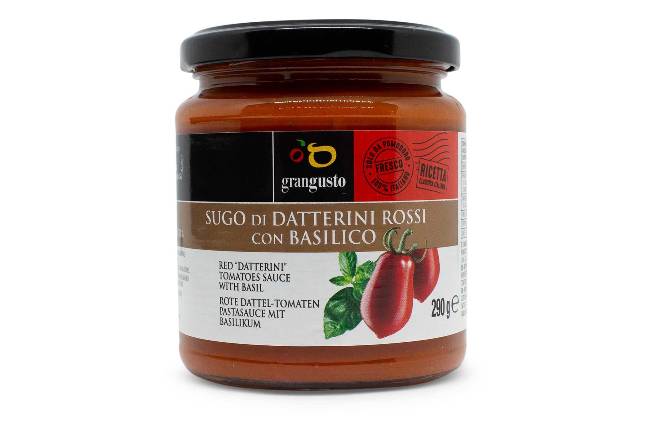 Sugo di datterini rossi con basilico da 290 g - Grangusto