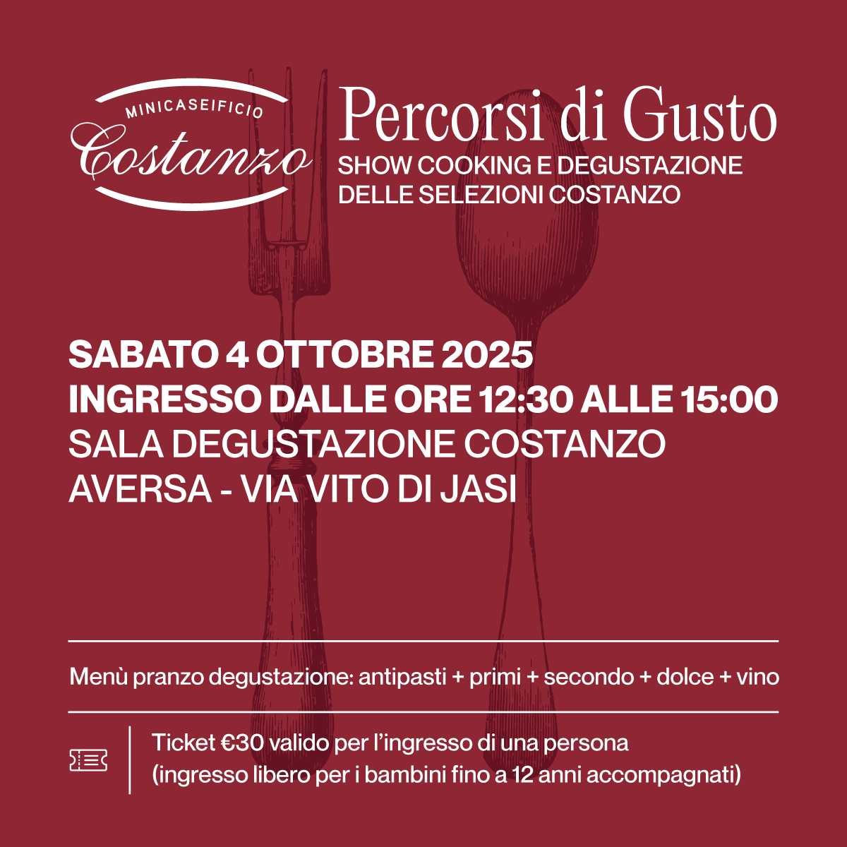 Percorsi di Gusto - Degustazione 4 ottobre 2025 - Aversa