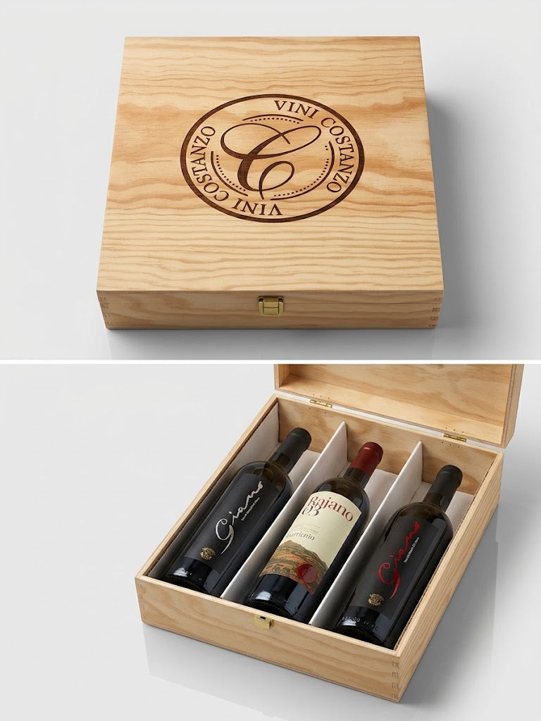 Box Vino In Legno Azienda Agricola Costanzo