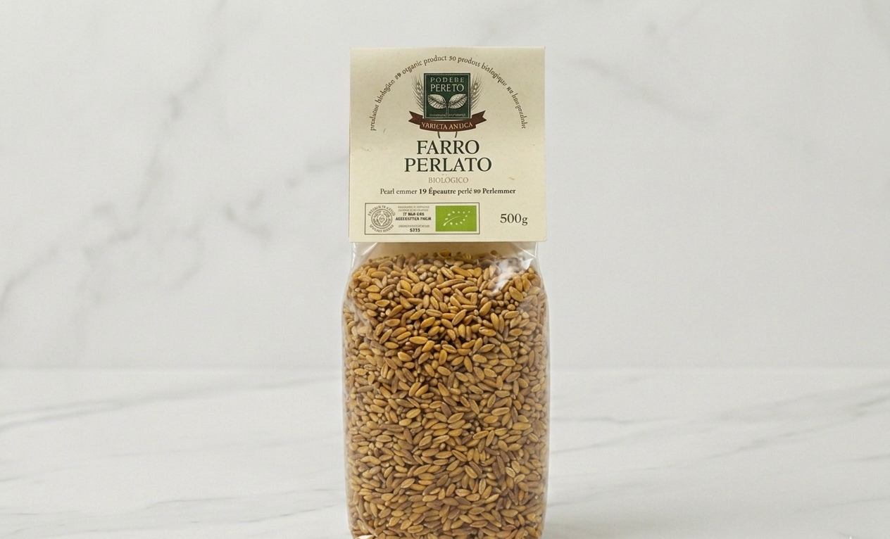 Farro perlato bio da 500 g - Azienda Agricola Biologica Podere Pereto