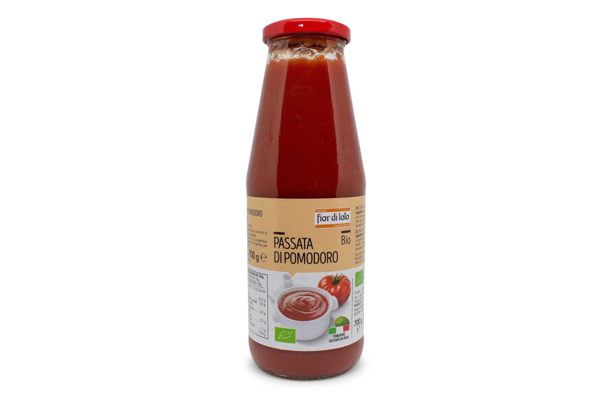 Passata di pomodoro biologica da 700 g - Fior di Loto